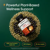 NatureBell Pumpkin Seed Oil with Saw Palmetto softgel close-up