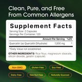 NatureBell Quercetin 1000mg 240 capsules back view