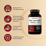 NatureBell Quercetin Zinc Vanta capsules on a table