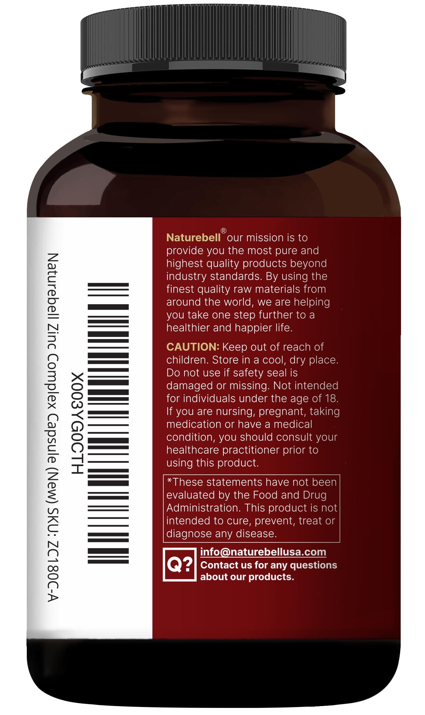 NatureBell Quercetin Zinc Vanta product packaging