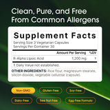 NatureBell R Alpha Lipoic Acid 1200mg supplement capsule close-up