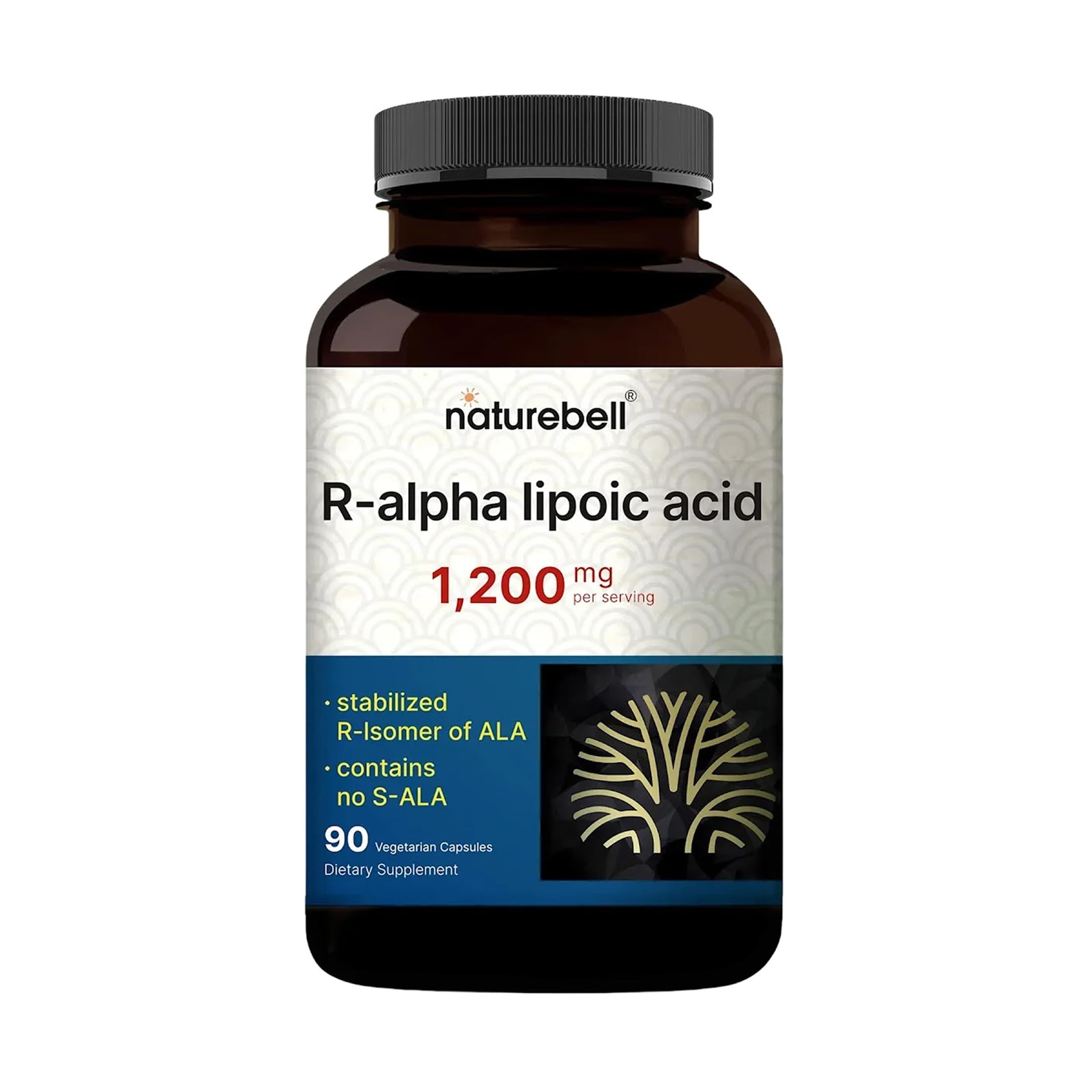 NatureBell R Alpha Lipoic Acid 1200mg supplement front view
