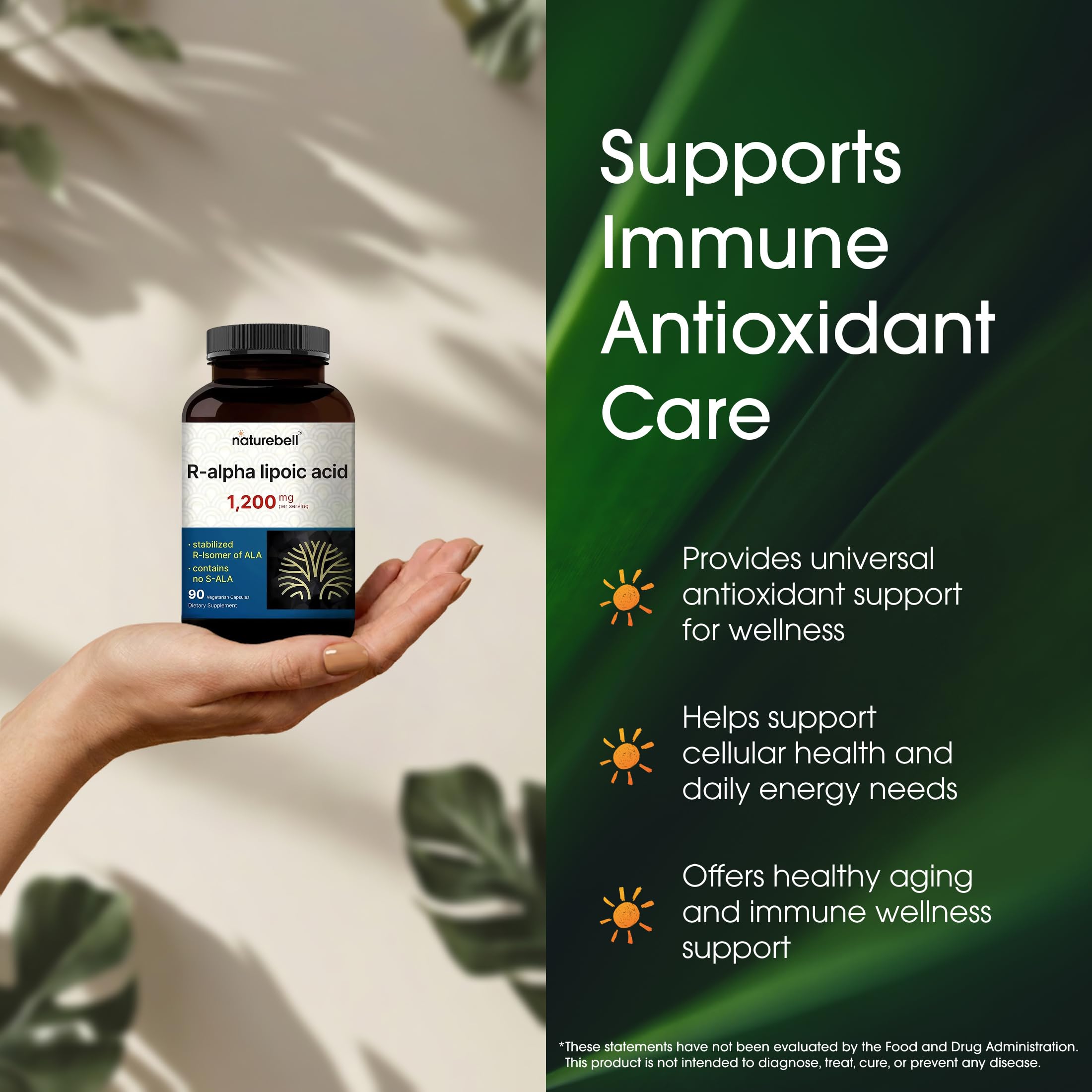 NatureBell R Alpha Lipoic Acid 1200mg supplement ingredients list