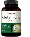 NatureBell Reduced Glutathione 240 veggie capsules bottle front view