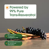 NatureBell Resveratrol 1000mg vegetarian capsules close-up