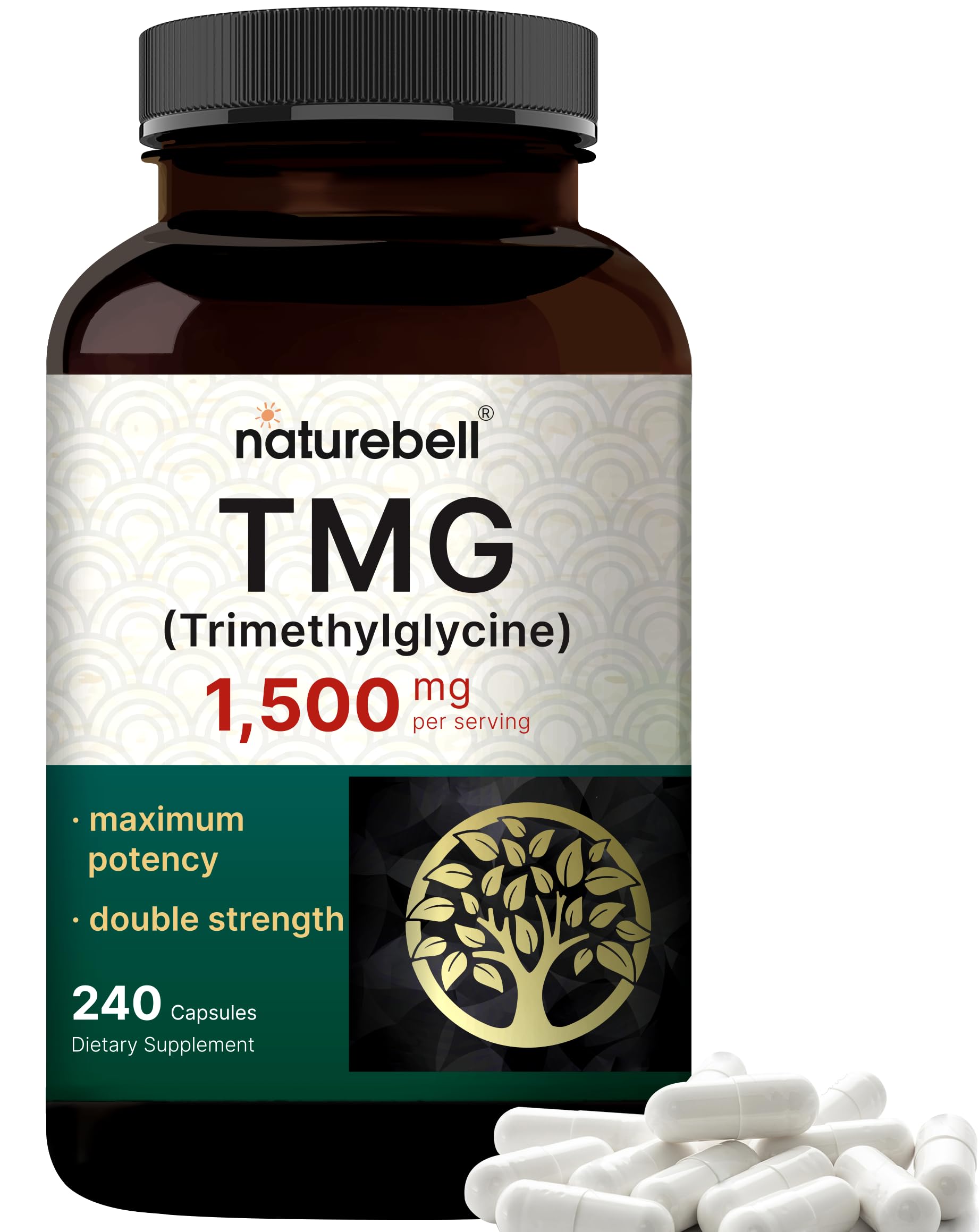 NatureBell TMG Capsules 240 count bottle front view