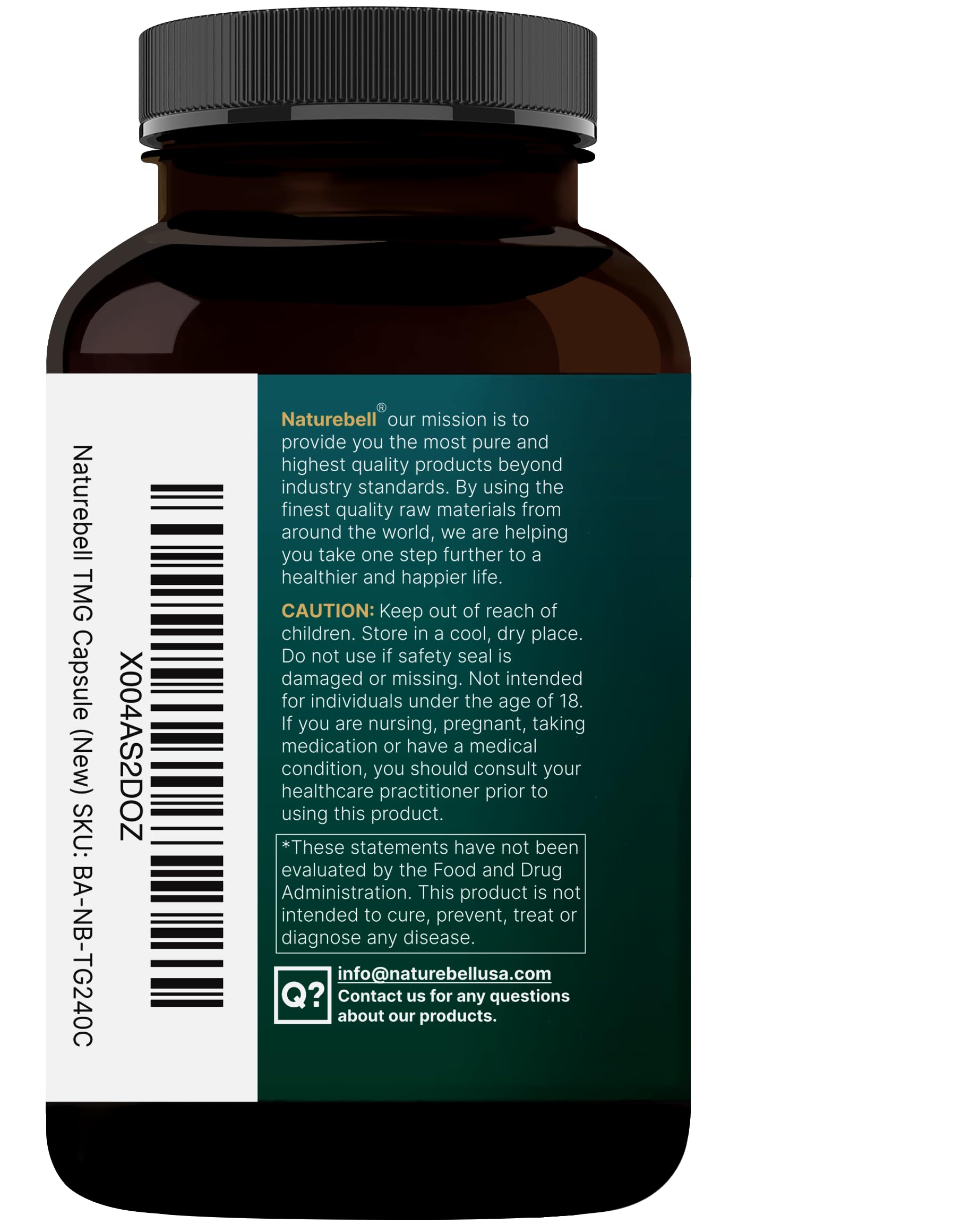 NatureBell TMG Capsules alongside other supplements