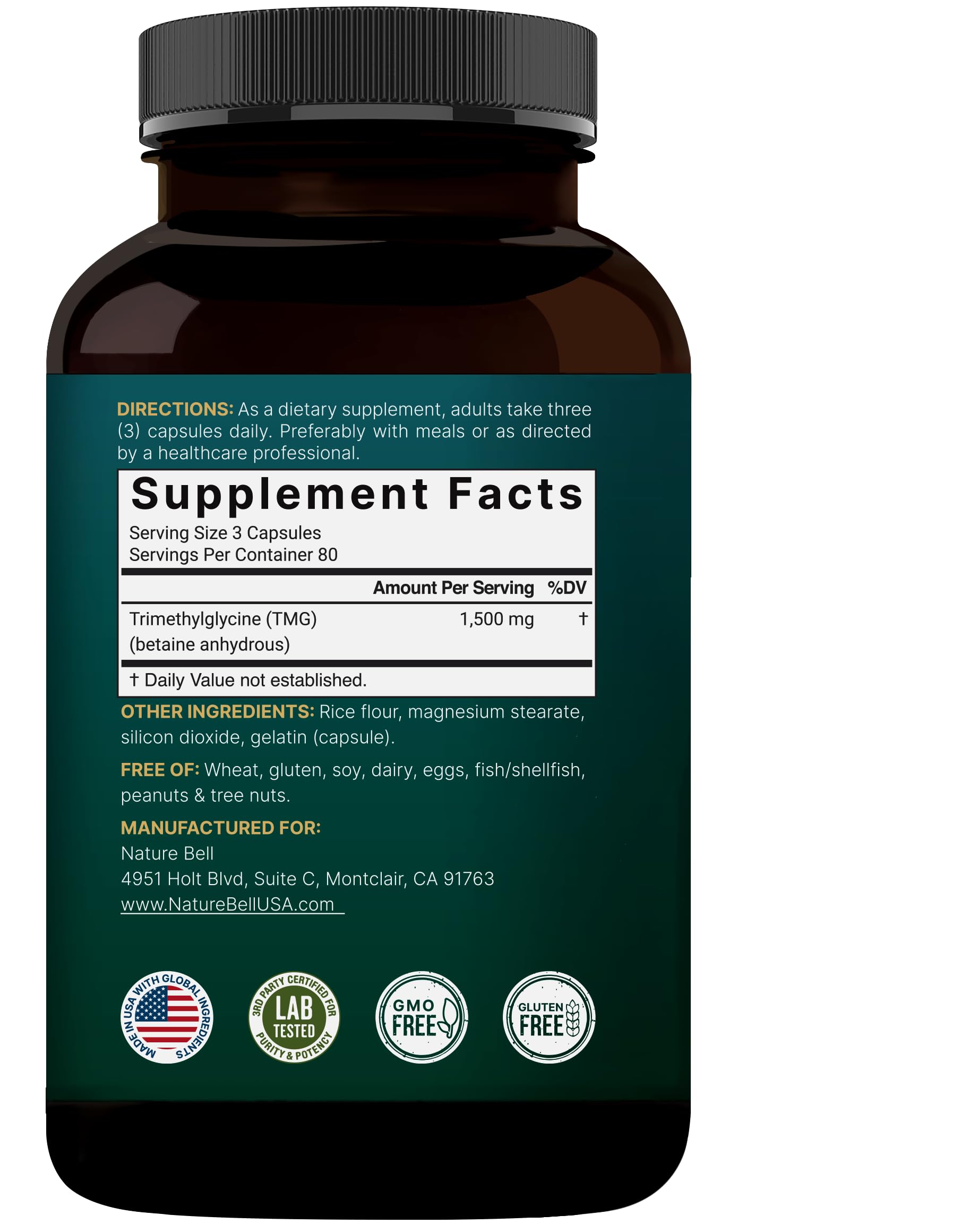 NatureBell TMG Capsules in a kitchen setting