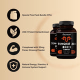NatureBell Tongkat Ali & Panax Ginseng capsules with ingredients list