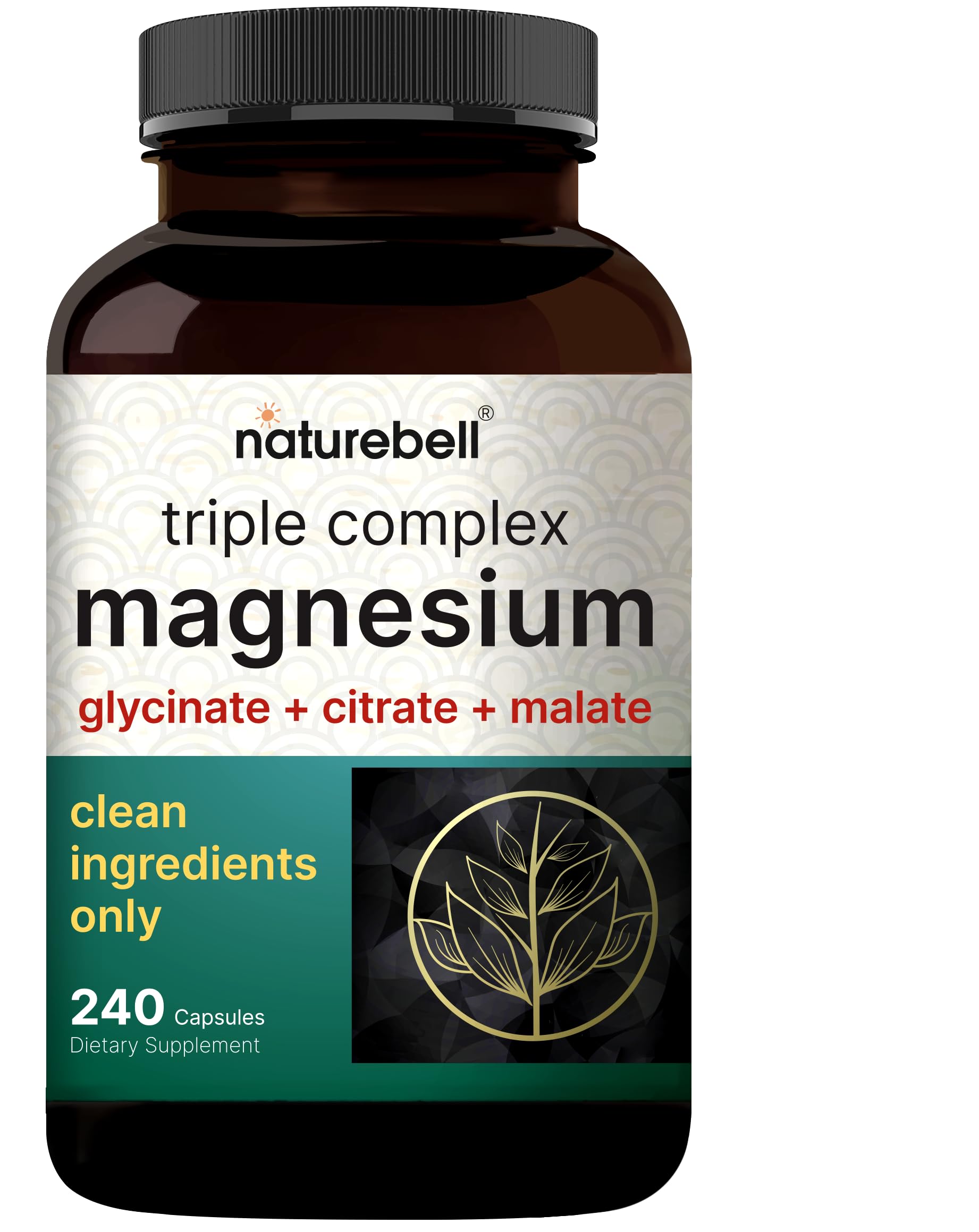 NatureBell Triple Magnesium Complex 240 capsules front view