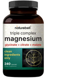NatureBell Triple Magnesium Complex 240 capsules front view