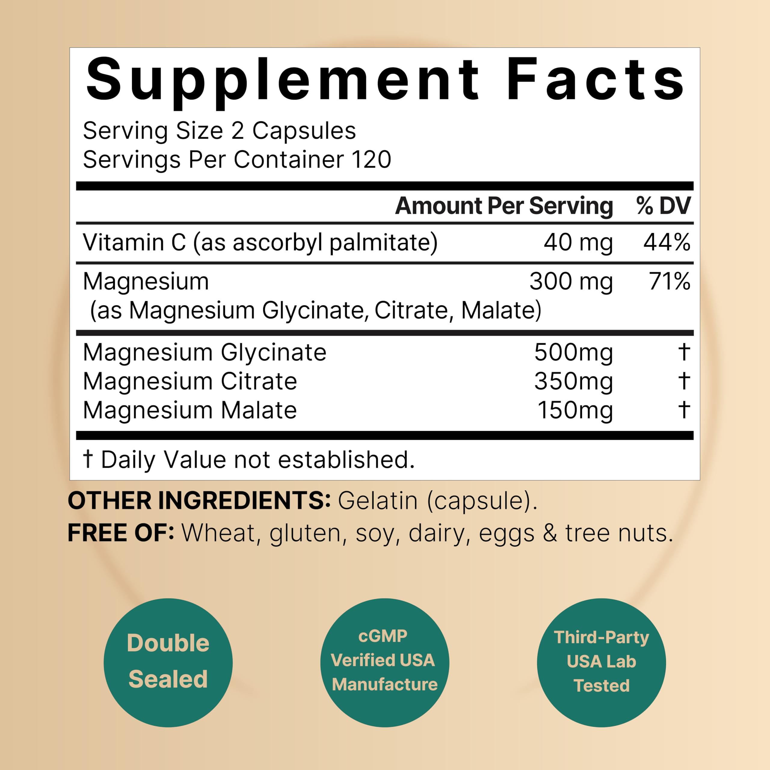 NatureBell Triple Magnesium Complex bottle with label
