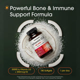 NatureBell Vitamin D3 & K2 Softgels 50,000 IU side view
