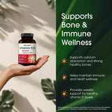 NatureBell Vitamin D3 & K2 Softgels 50,000 IU softgel close-up