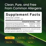 NatureBell Vitamin D3 + K2 Softgels bottle with label