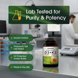 NatureBell Vitamin D3 + K2 Softgels with coconut oil