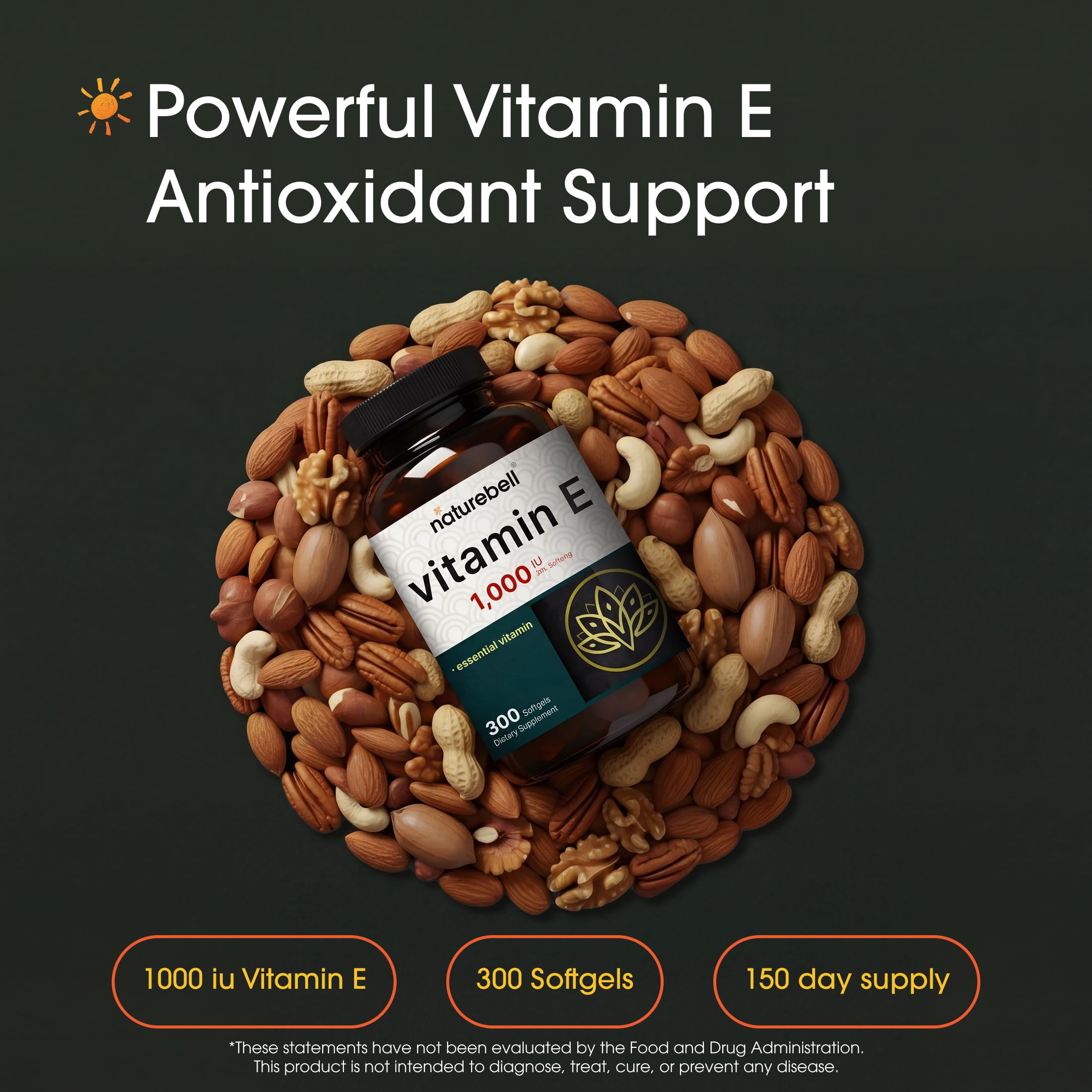 NatureBell Vitamin E 1000 IU softgels packaging