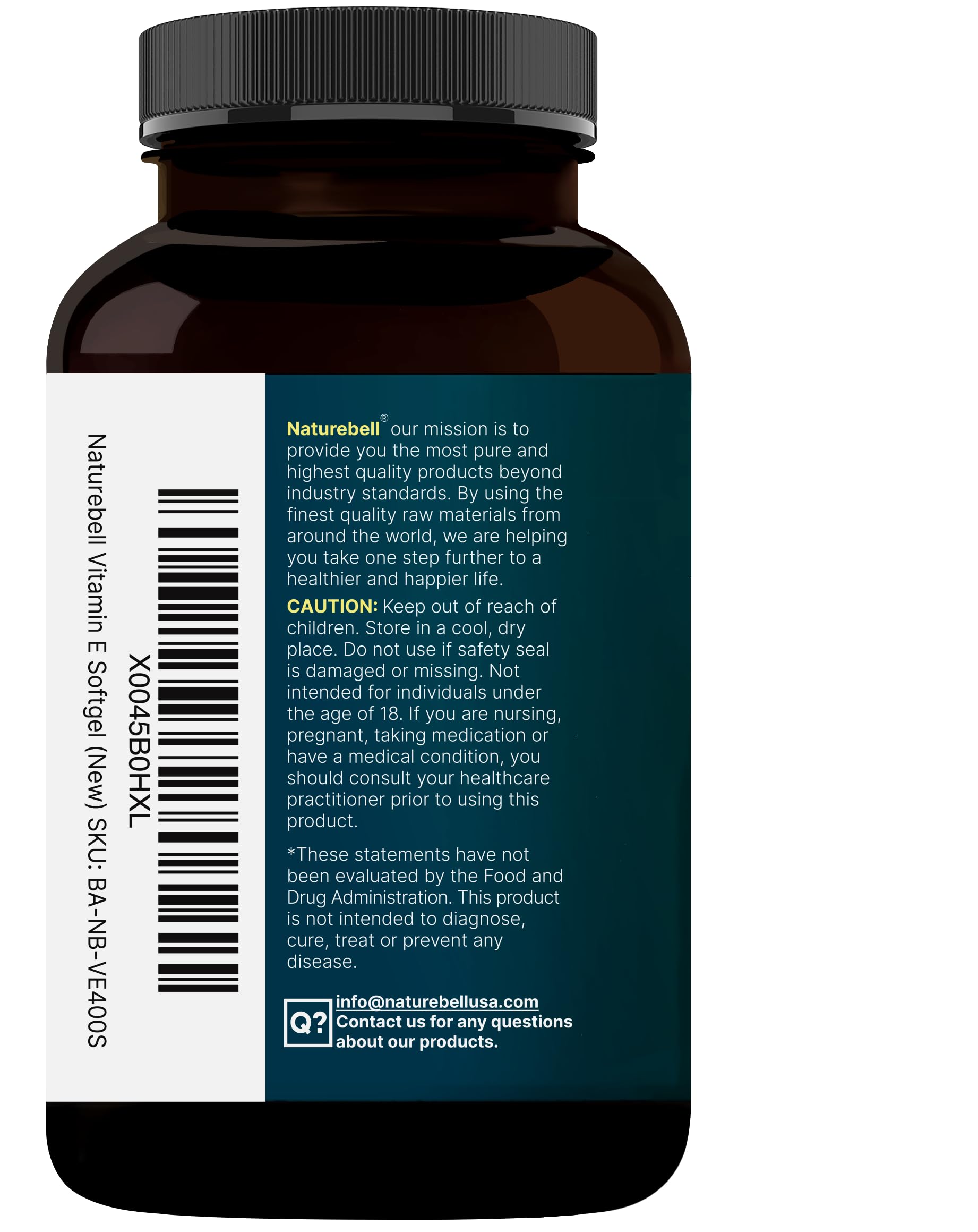NatureBell Vitamin E Softgels 400IU product packaging