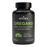 NATUREBULK Oregano Leaf Extract Capsules 600mg front view