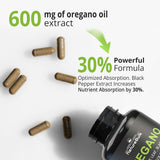 NATUREBULK Oregano Leaf Extract Capsules 600mg side view