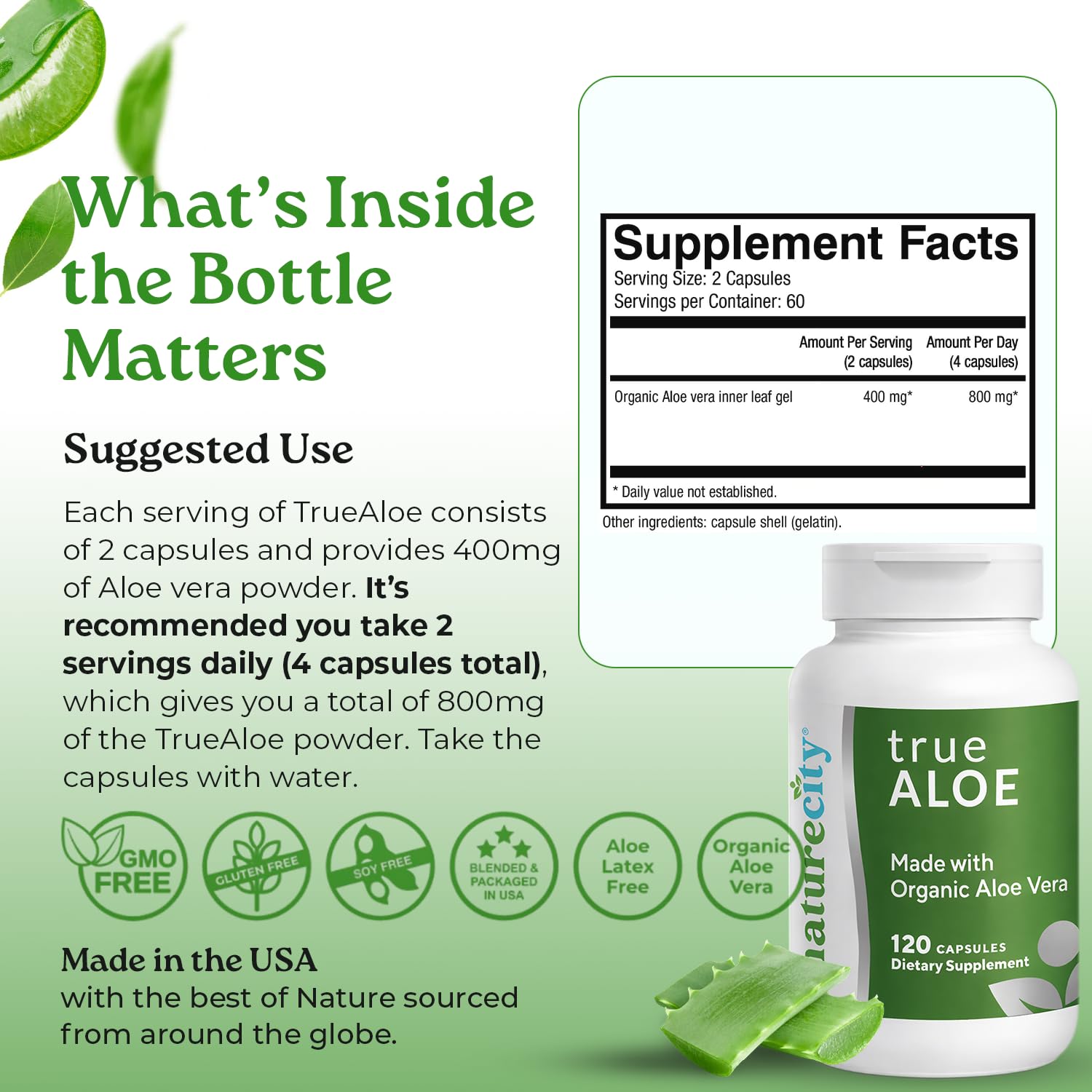 NatureCity Aloe Vera Capsules ingredients list