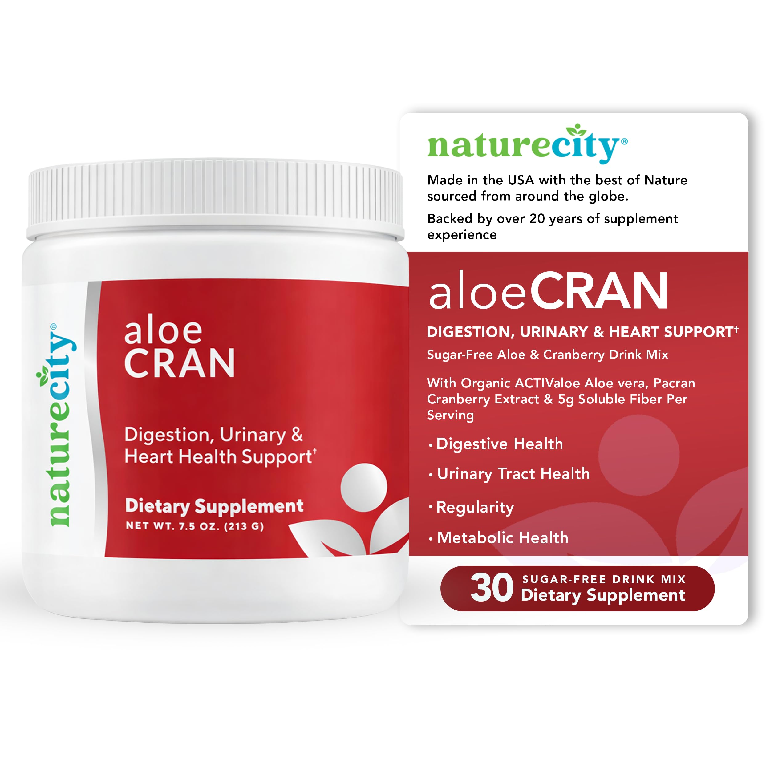 NatureCity Aloe Vera Drink Mix 213g packaging front view