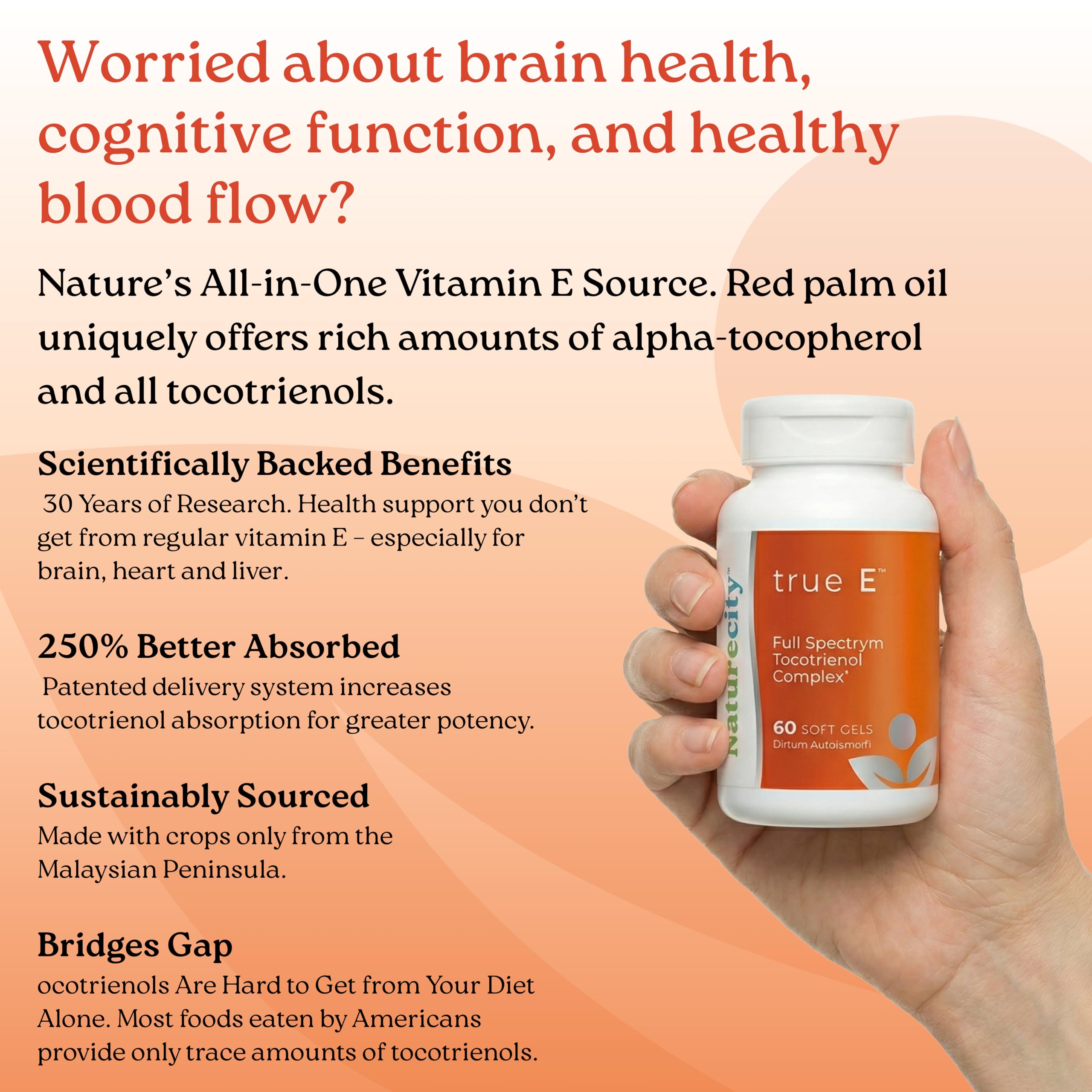 NatureCity TrueE Vitamin E 50g supplement back view
