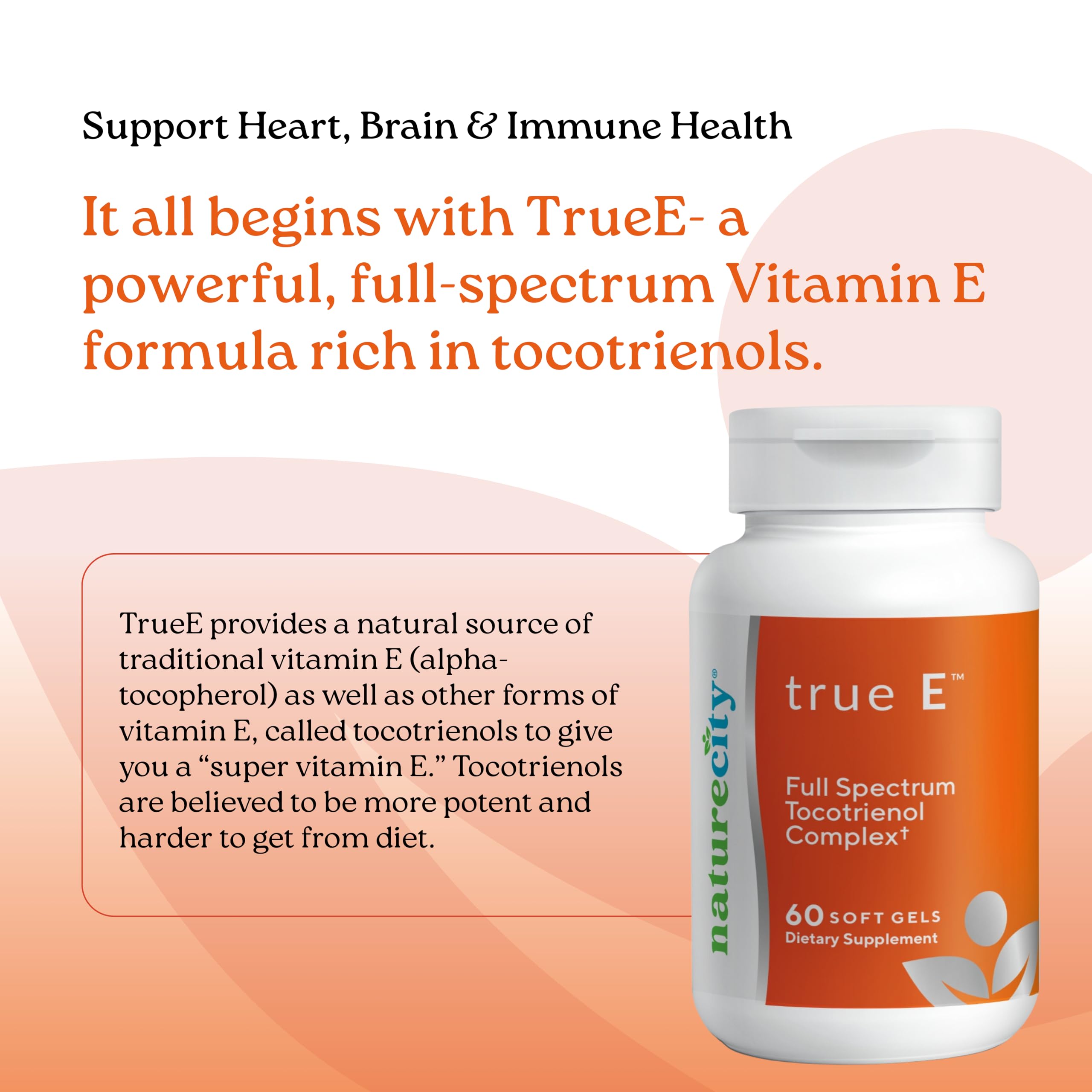 NatureCity TrueE Vitamin E 50g supplement side view