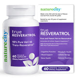NatureCity TrueResveratrol supplement bottle front view