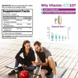 NatureGenX ADK 10 Vitamin D3 K2 A Supplement bottle with capsules