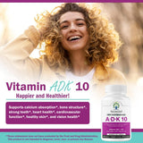 NatureGenX ADK 10 Vitamin D3 K2 A Supplement ingredients list