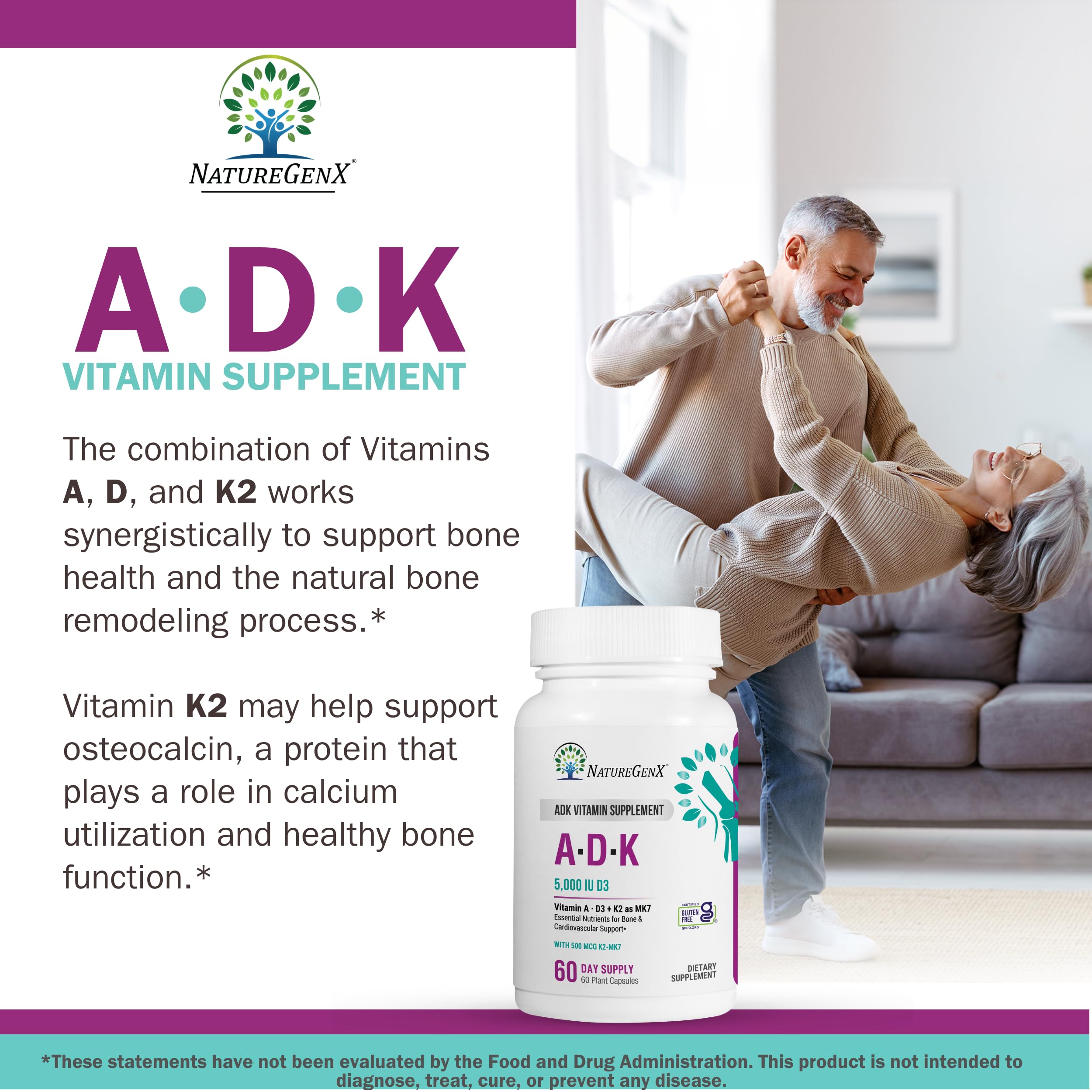 NatureGenX ADK Supplement bottle side view