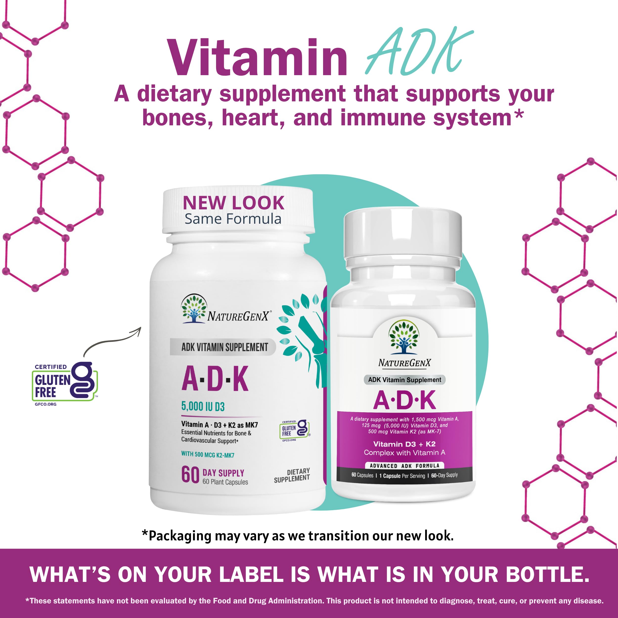 NatureGenX ADK Supplement travel-friendly bottle