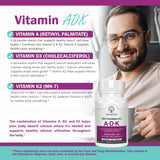 NatureGenX ADK Vitamin Supplement bottle with a measuring tape