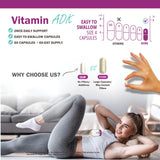 NatureGenX ADK Vitamin Supplement ingredients list on the bottle
