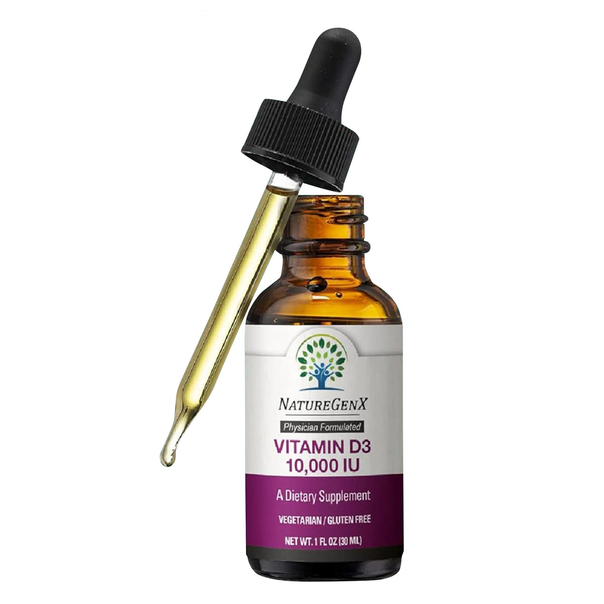 NatureGenX Liquid Vitamin D3 Drops 250mcg front view
