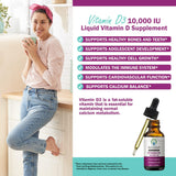 NatureGenX Liquid Vitamin D3 Drops 250mcg side view