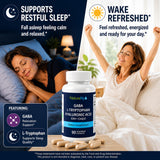 NatureHya GABA 600mg L-Tryptophan 180mg capsules on a table
