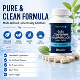 NatureHya GABA 600mg L-Tryptophan 180mg capsules with a glass of water