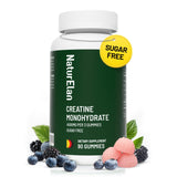 NaturElan Creatine Monohydrate Gummies front view with packaging