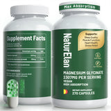 NaturElan Magnesium Glycinate 300mg Capsules front view