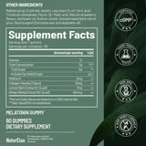 NaturElan Melatonin Gummies 3mg Strawberry gummies on a table