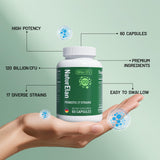 NaturElan Probiotic Capsules open bottle with capsules visible