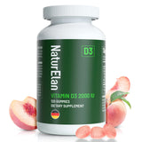 NaturElan Vitamin D3 Gummies bottle front view with peach flavour