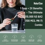 NaturElan Vitamin D3 & K2 Drops bottle side view