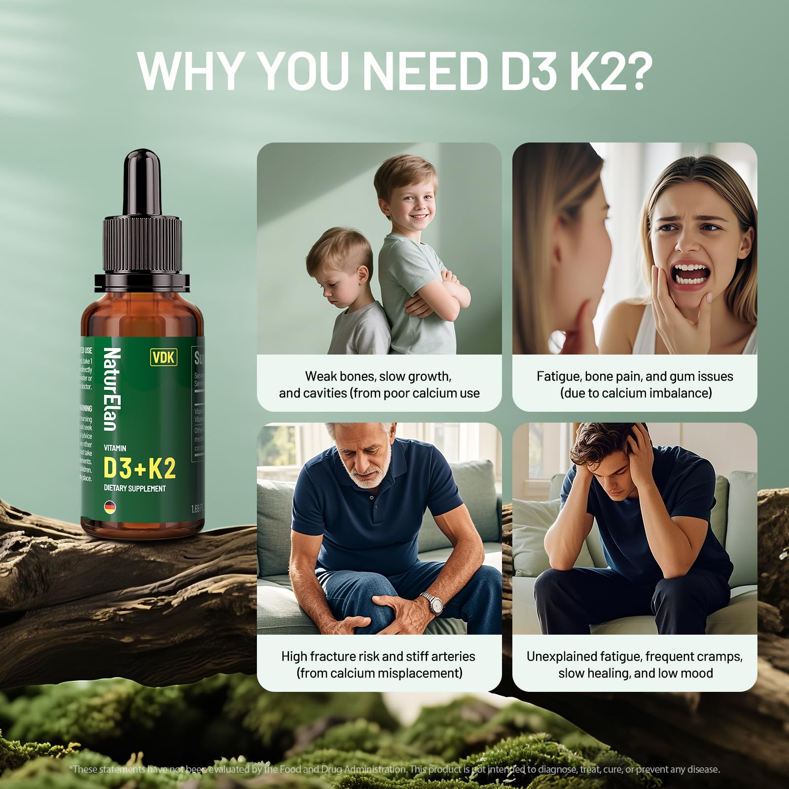 NaturElan Vitamin D3 K2 Drops ingredients list