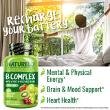 NATURELO B-Complex Complete 70g vegan capsules side view