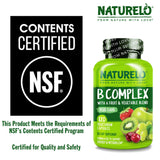 NATURELO B-Complex Complete 70g vegan capsules with organic fruits