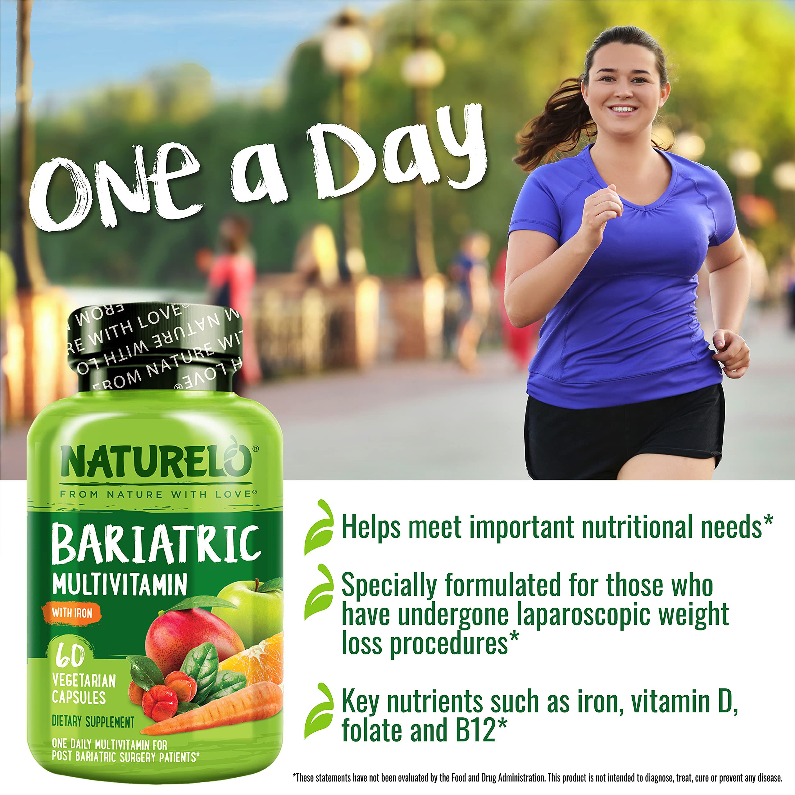NATURELO Bariatric Multivitamins bottle with label