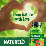 NATURELO Bariatric Multivitamins ingredients list on label